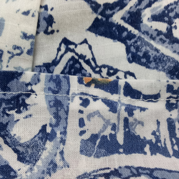 *Blue Tropical / Tribal Print Button Up Tunic Top - Picture 9 of 9